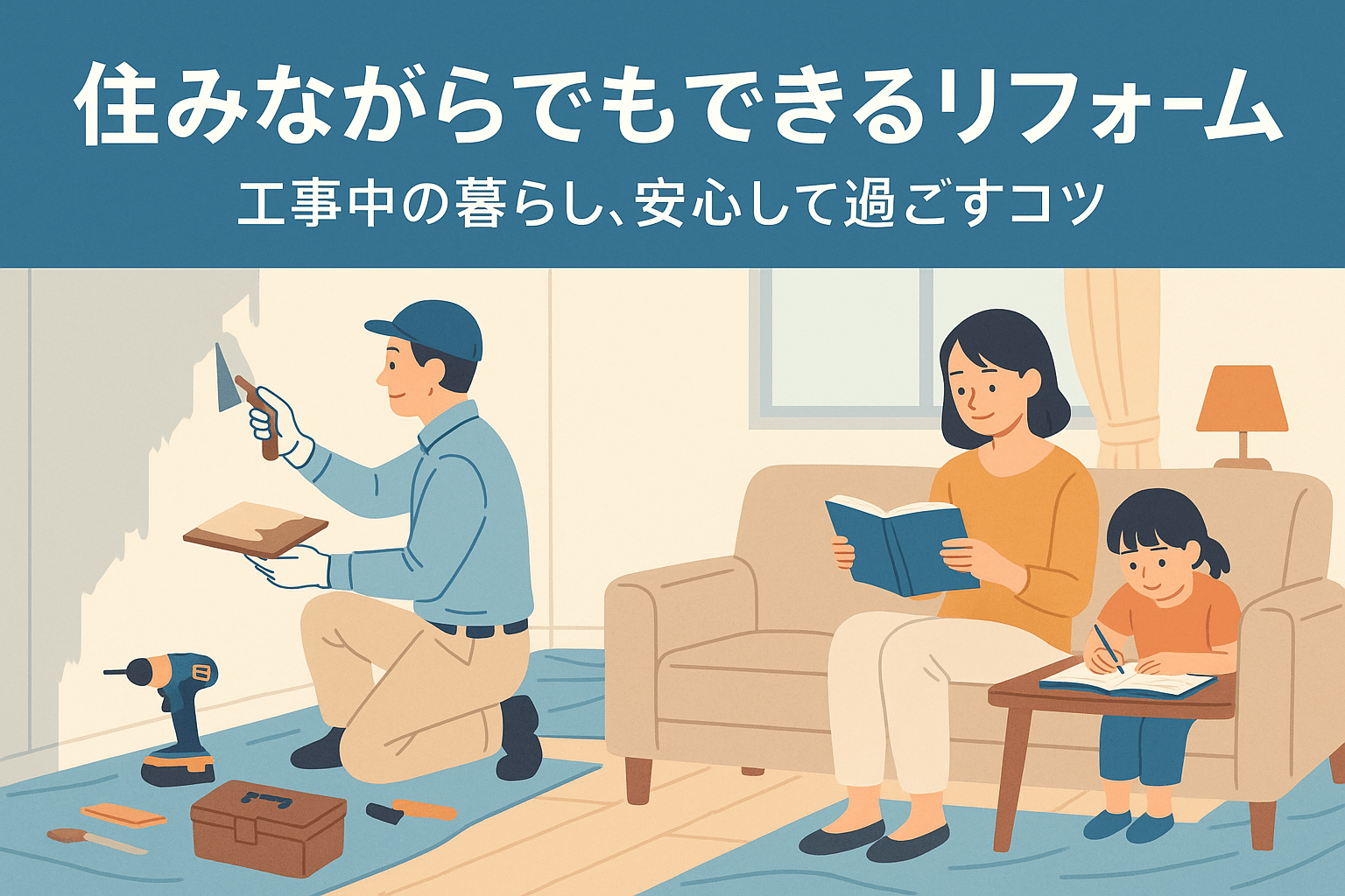 リフォーム中の暮らしはどうなる？住みながら工事できるか解説