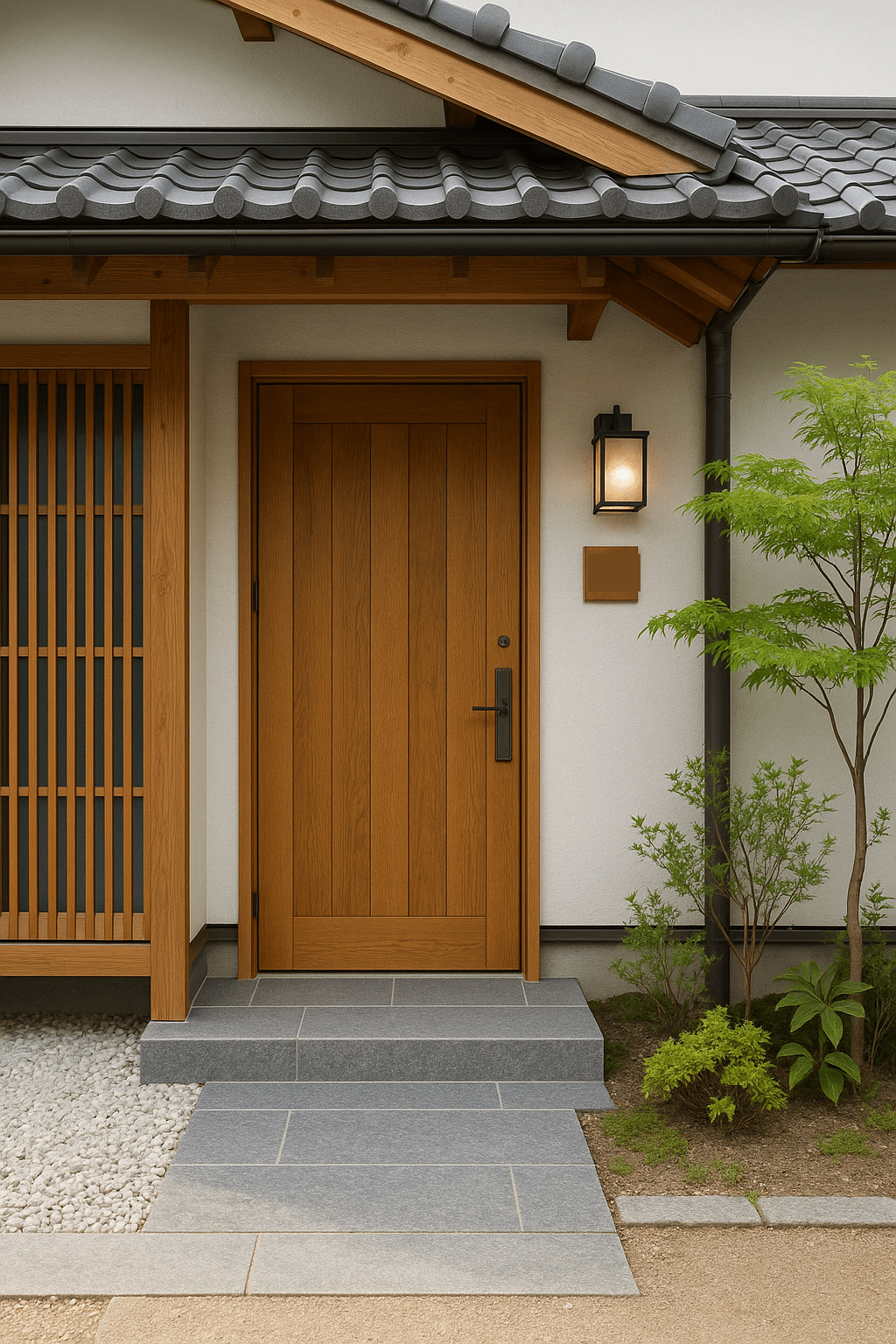和風の玄関アプローチ