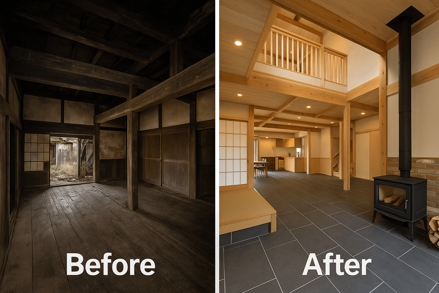 古民家リフォーム Before After